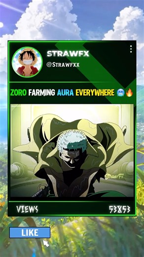 Zoro Aura Farming Everywhere 🥶🔥#luffy #zoro #anime #onepiece