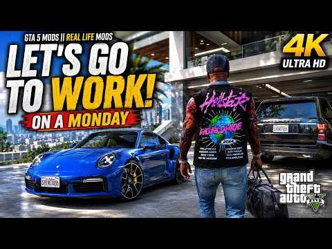 🔥 GTA 5 Mods Real Life Mods | Let's Go To Work On A Monday! 💰 Luxury Island Business Life (4K)
