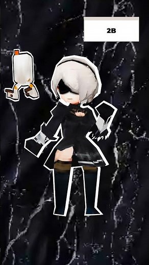 2B from Nier Automata made in Blender #3d #nierautomata #squareenix ‪@squareenix‬ #blender #art