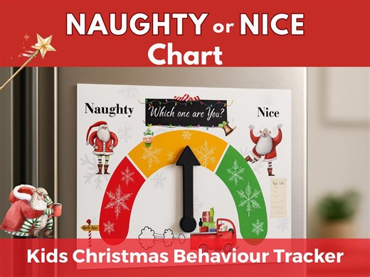 Personalized Christmas Behavior Chart | Naughty or Nice Game (PDF) - Etsy Australia