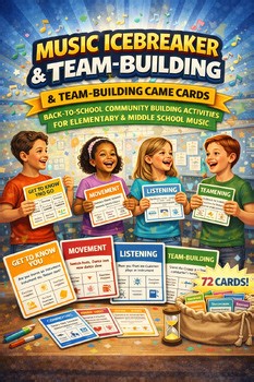 Music Icebreaker & Team-Building Game Cards | Back-to-School Community Building