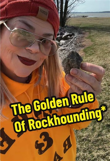 The Golden Rule of Rock Hounding: there are exceptions but not exclusions. You can still enjoy & study the rocks but when you are on State Park property, you should just leave everything nature made. I like to pick up trash while I’m looking at the rocks. #rockhound #rocks #mentalhealth #science #gokickrocks