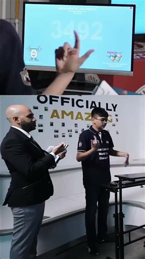 Kid mentally adds 100 four-digit numbers in just 1 minute😲#kidgenius #mentalmath