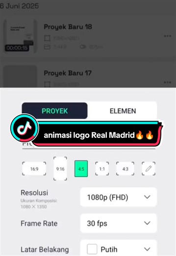 Logo Animasi Real Madrid dengan Alight Motion