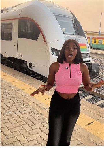 I finally boarded the train in Ghana for the first time and I loved it! 😍 @travelclazz is making our trip to Cape Town and Dubai possible as well #train #ghana #ghanatiktok🇬🇭 #fyp #viral