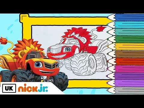 Color In Lion Blaze | Arts & Crafts for Kids | Blaze and the Monster Machines