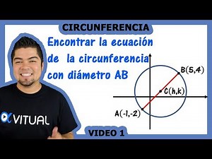 Finding the equation of a circle given the diameter video 1 | Virtual