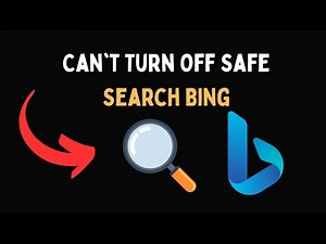 Can't Turn Off Safe Search Bing