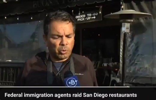 14K views · 332 reactions | Coming to a neighborhood near you! ICE in full tactical gear raid San Diego restaurant - throwing flashbang grenades into crowd. Agents stormed the building and "They handcuffed everybody. The first ten minutes, they don’t give any explanation." Customers surrounded the agents - calling them fascists - and blocking an unmarked vehicle from leaving the South Park intersection. | Rachel Hurley | Facebook