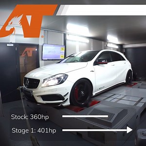 Take a look at the power we achieved for this 2013 Mercedes A45 AMG after our Stage 1 ECU Remap  #MercedesAMG #A45AMG | Avon Tuning | Facebook
