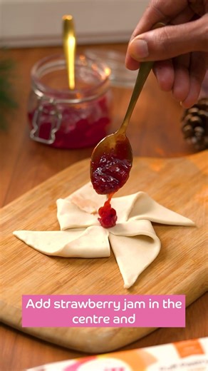 Strawberry Puff Pastry Shapes #Switz #GoCreate #JamPuffPastries #PuffPastry