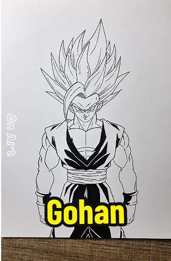 #drawing #draw #gohan #dragonball #animeart