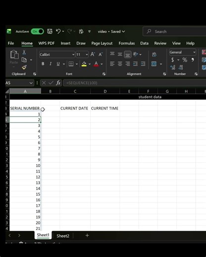 Excel tutorial: SERIAL NUMBER ,DATE AND TIME