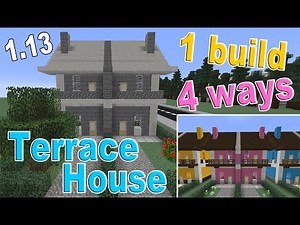 How to build a City Terrace House in Minecraft | 4 Cool Styles | Easy build