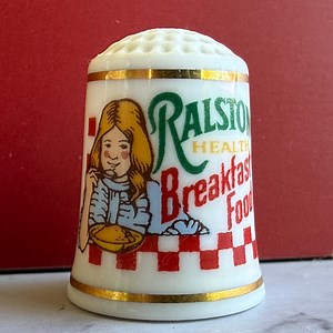 Vintage Advertising RALSTON'S PURINA CEREAL Fine Porcelain Collectors Thimble - Etsy
