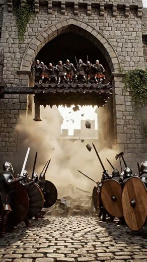 Massive Castle Gate DESTROYED by Battering Ram