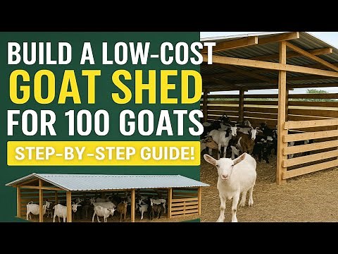 Build a Low-Cost Goat Shed for 100 Goats: Step-by-Step Guide!