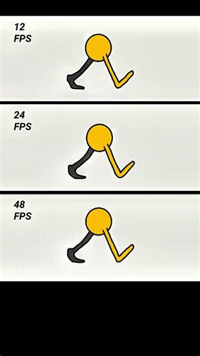 12 FPS vs 24 FPS vs 48 FPS! Walking Animation Comparison #fps #2danimetion
