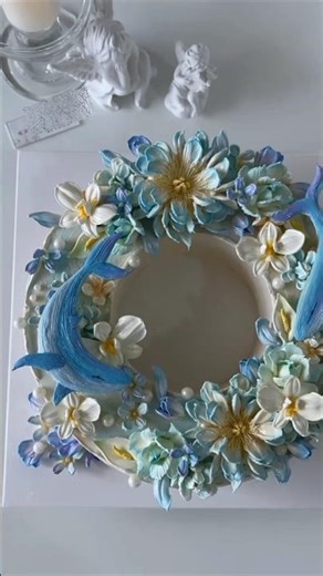 Aesthetic cake decor #asmr #cakedecorating #tutorial