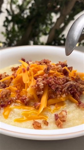 Have we told Japan about grits yet?It’s like oatmeal, porridge, or cream of rice/wheat, and we usually put a ton of cheese and bacon on it because it’s breakfast food.