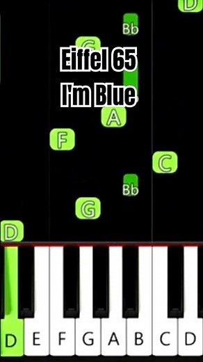 Eiffel 65 - I'm Blue - Piano Easy Tutorial#piano #easy #tutorial #youtubeshorts