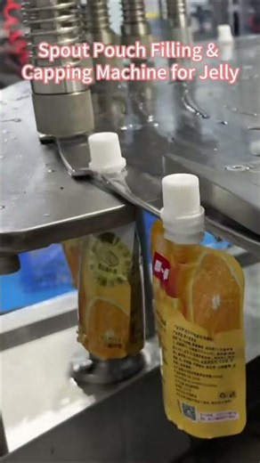Spout Pouch Filling & Capping Machine for Jelly | Automatic Jelly Pouch Packaging Machine