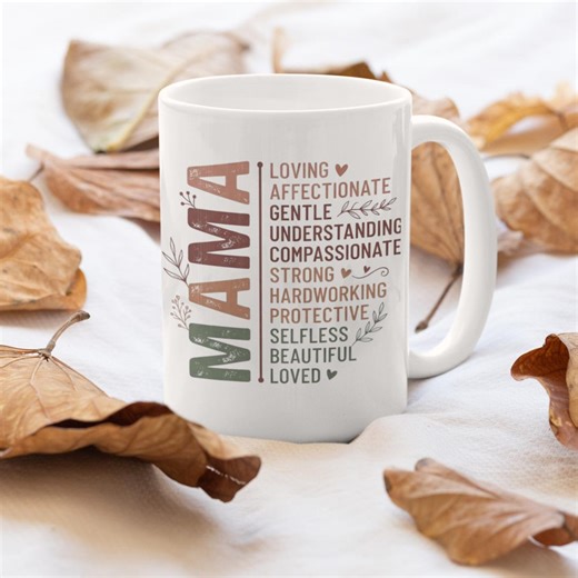 Mama Floral Script Mug | Mother's Day Ceramic Coffee Cup - Etsy