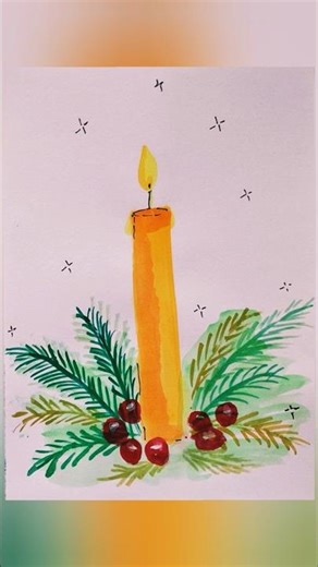 DIY:Greetingcard painting step by step ✨️👌👍😃 #art #card #shorts