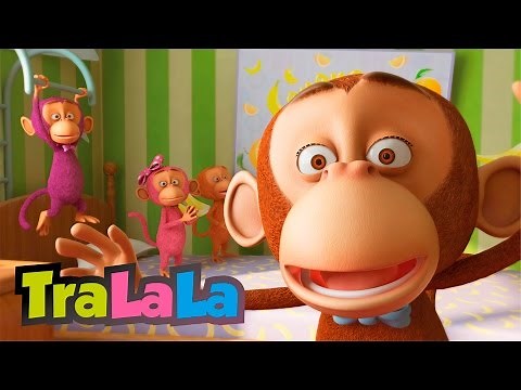 Cinci maimuțele (Five Little Monkeys în română) | TraLaLa