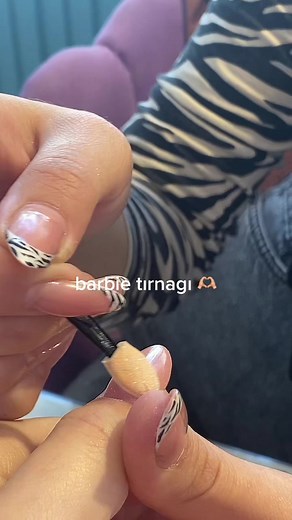Nail Art Process: Creating Zebra Print Designs