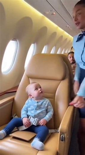 “The Cutest In-Flight Entertainment: One Baby, One Dance, Endless Giggles ❤️” #funny #baby