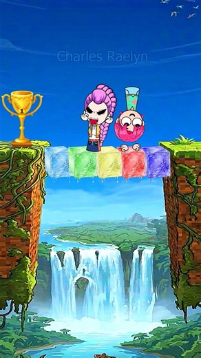 Build a Crazy Bridge Challenge with Sprunki Rumi & Jinu! 🌉🔥 ICE Bridge