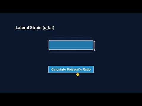 Poisson's Ratio Calculator — How to Use It | Engineering Tool