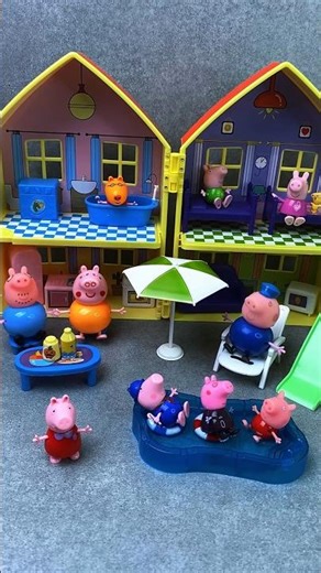 Satisfying with Unboxing & Review Peppa Pig Swimming Pool Toy ASMR #shorts #peppapig #toys #asmr