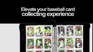 Baseball Card Binder with Sleeves, 40 Pcs 9-Pocket Pages for 720 trading cards, Portable Card Collector Album Holder Book, Zip Carrying Case Display Storage for TCG - Black