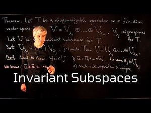 Lecture 42. Invariant Subspaces