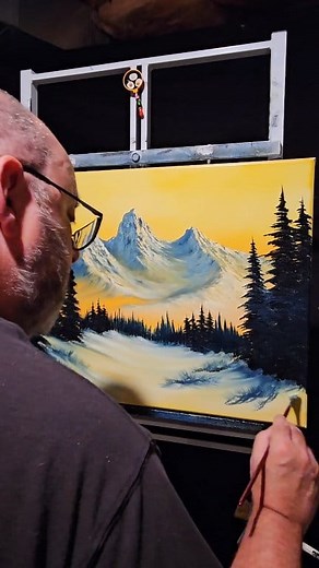 My newest #painting #timelapse! Please like, comment and share! 🙏 It really helps my channel to continue growing! Hope you enjoy and give this one a try!🎨🖌🎨 #mountains #winter #sunlight #howitsmade #tutorial | Jeff's Oil Paintings