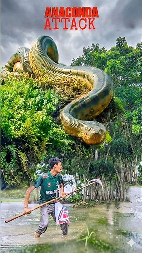 Anaconda Sanke Attack On Village Boy | Anaconda Snake Attack Boys In Forest #anaconda #snake #shorts