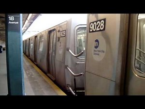 MTA New York City Subway : 42nd Street-Times Square Bound Siemens R160B N Train @ 18th Avenue