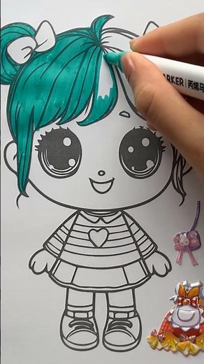 Cute Doll Coloring Pages for Kids