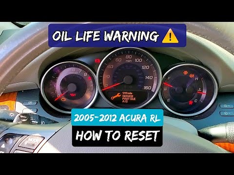 How To Reset Oil Life Warning | Acura RL (2005-2012) - EASY DIY