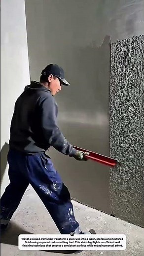 Amazing Wall Texture Finishing Technique | Fast Plaster Smoothing Process That Saves Time