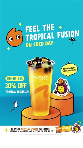Craving a burst of flavor? 🌟 Dive into the fun with Bubble Gaga from CoCo and enjoy 30% OFF your order! 🥤💥 🍹Grab a Bubble Gaga today and taste the topping in every sip! 💛 #bubbletea #bubblegaga #bubbletealover #freshflavors #cocobubbletea #drinklocalontario #cocospecialoffer