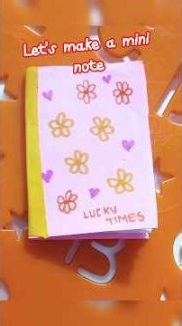 Let's make a mini note with paper 📚 #note #craft #paper #subscribe