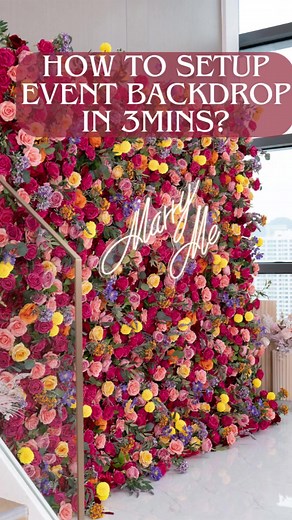 Easy Flower Wall Backdrop Setup for Weddings