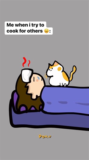 973K views · 37K reactions | Me when i try to cook for others 菱 #funny #relatable #animation #cooking | Poku | Facebook