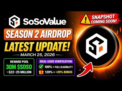SoSoValue Airdrop Season 2 Update Snapshot Soon + How to Maximize Rewards