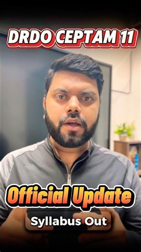 DRDO CEPTAM 11 New Update 🔥 Official Syllabus Out #drdo