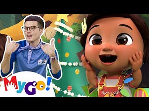Winter Song | Happy Christmas with CoComelon Nursery Rhymes | MyGo! Sign Language For Kids