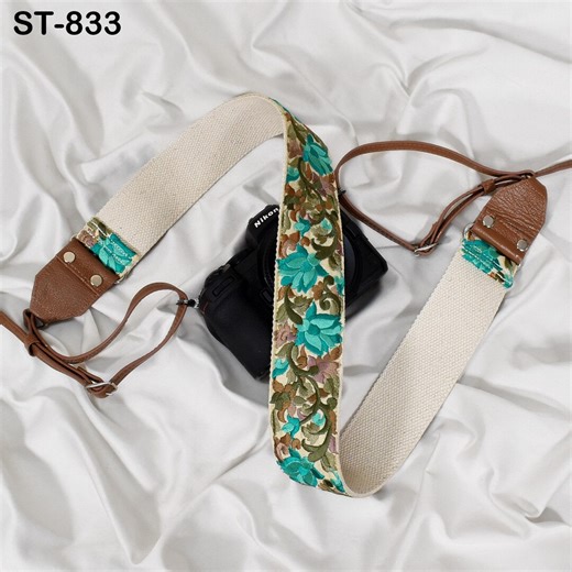 Brown Leather Camera Strap Replacement Adjustable Embroidery Shoulder or Neck Strap DSLR Camera Accessories Gift for Photographer Daughter - Etsy